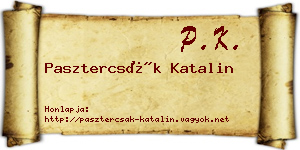 Pasztercsák Katalin névjegykártya