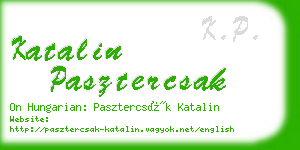 katalin pasztercsak business card